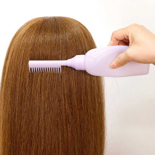 Hair Oil And Hair Dyeing Coloring Applicator Bottle With Comb