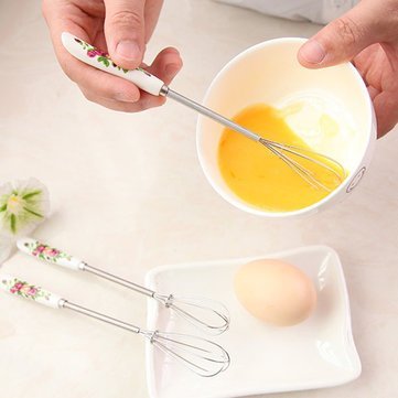 Manual Round Head Mixer Whisk Egg Beater Coffee Beater Baking Tool