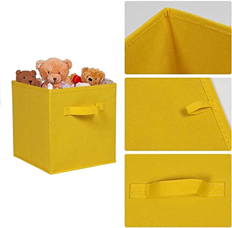 Foldable Cube Storage Box, Large Capacity Clothes Storage Basket 10inch