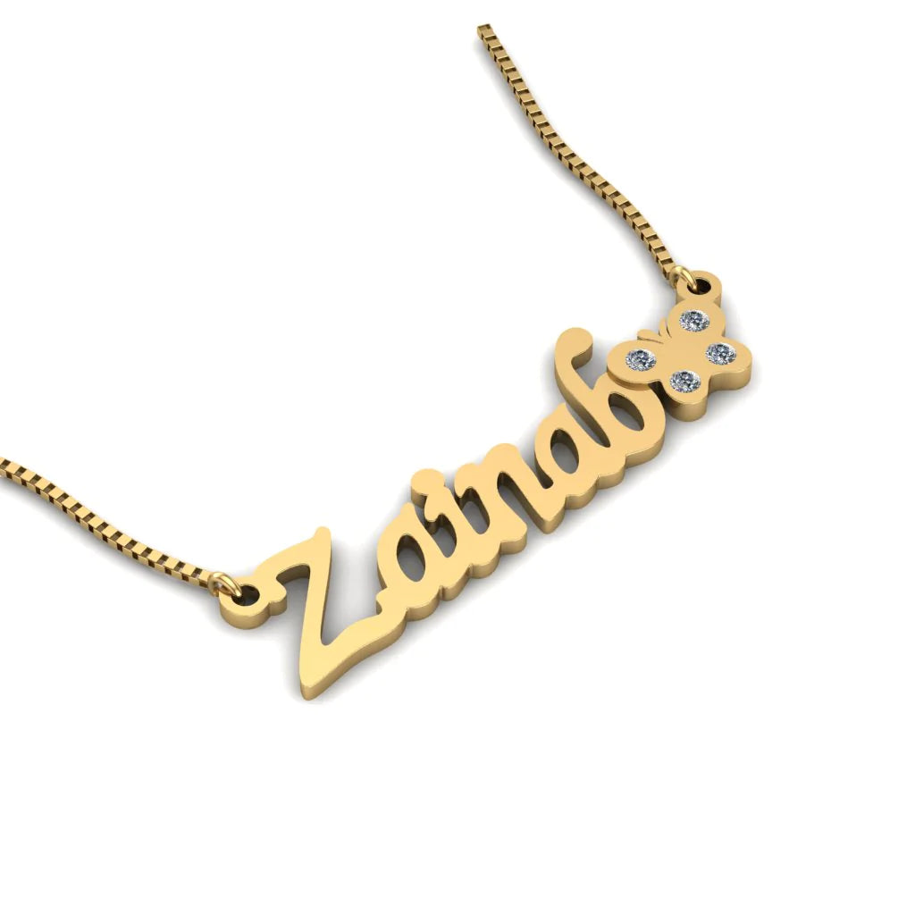 Stylish Name Necklace Zainab Style – AurDekhao.pk