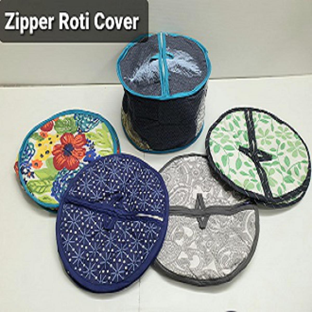 Cotton Zip Roti Basket with Print