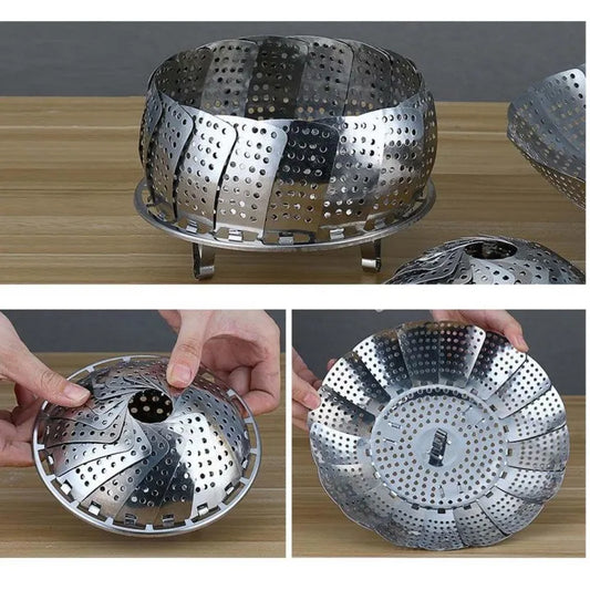 Folding Stainless Steel Steaming Tray