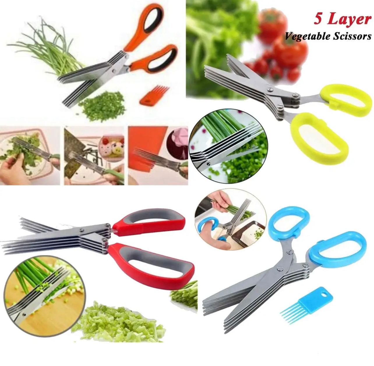 5 Layer Vegetable Scissor 320 AurDekhao.pk