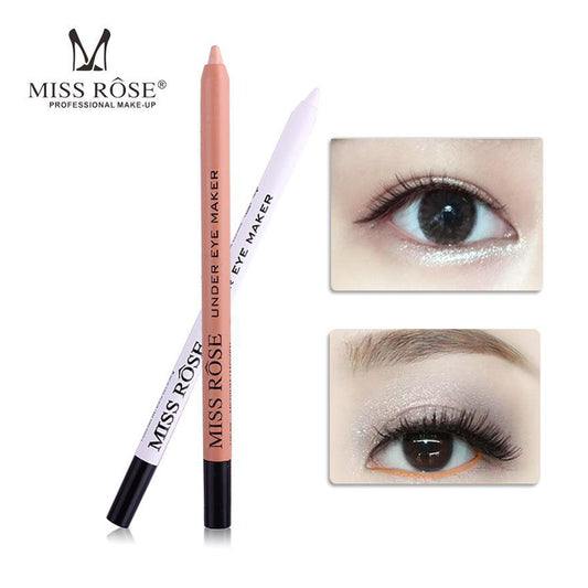 Miss Rose18 Color Glitter Eyeshadow Palette, Matte Foundation Tube, Liquid Concealer, Photo Finish Face Primer & White Eye Liner Pencil