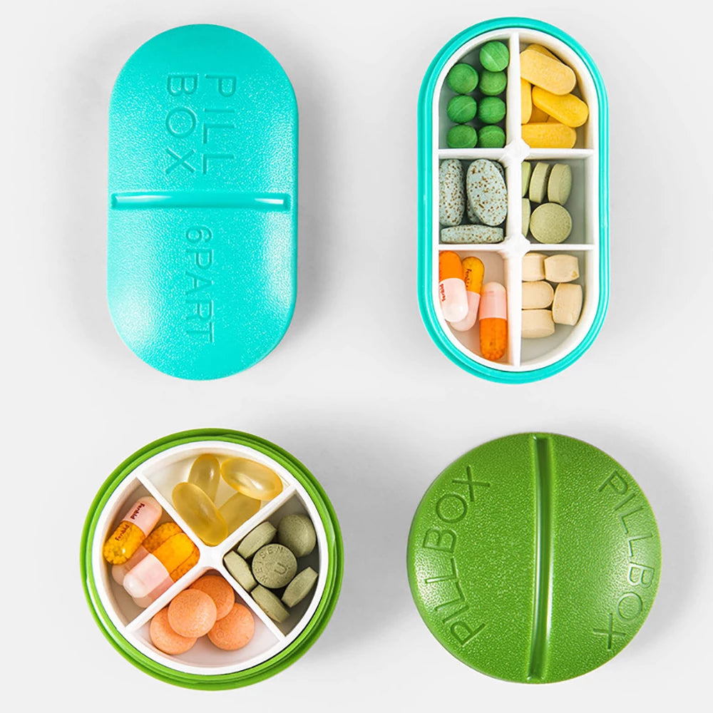 6 Grid Daily Pill Case Travel Pill Box AurDekhao.pk
