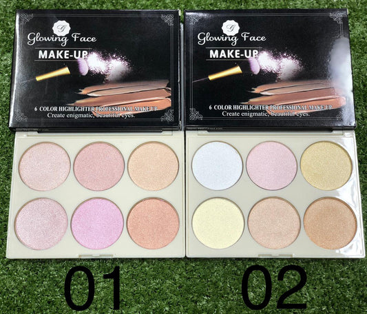 Glowing face 6in1 highlighter pallet