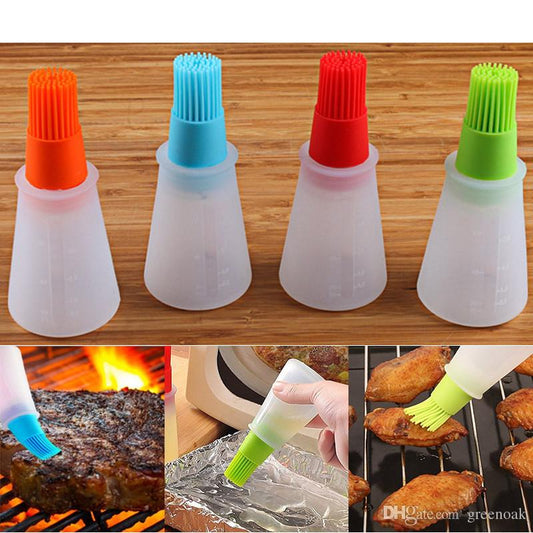 Basting Brush and Silicone Oil Bottle