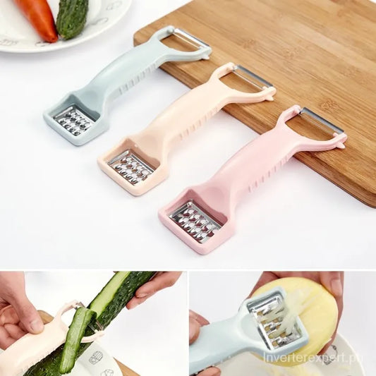 Fruit and vegetable peeler and grater double-head dual purpose