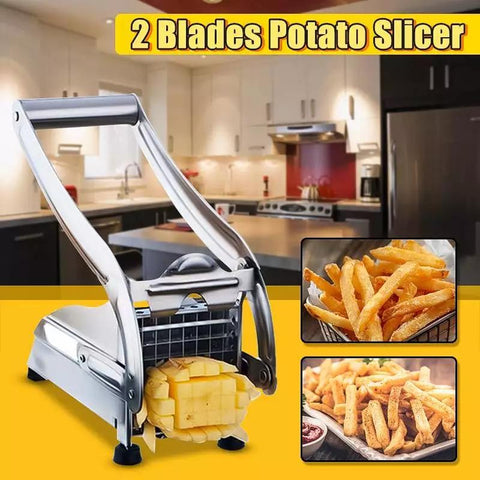 2 Blades High Quality Stainless Steel Potato Slicer AurDekhao.pk