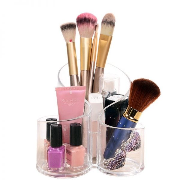 Acrylic Cosmetic Organizer Box S Shape Makeup Brush Holder AurDekhao.pk
