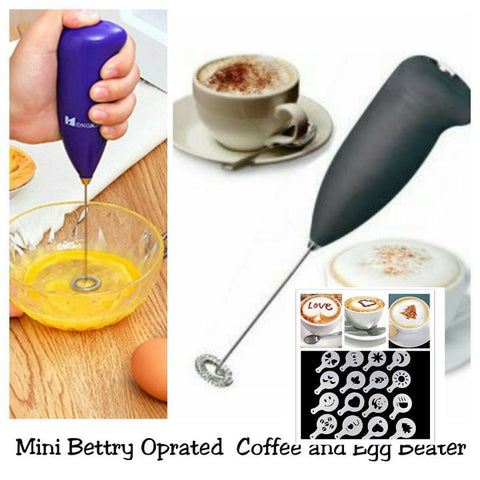 Egg beater and coffee