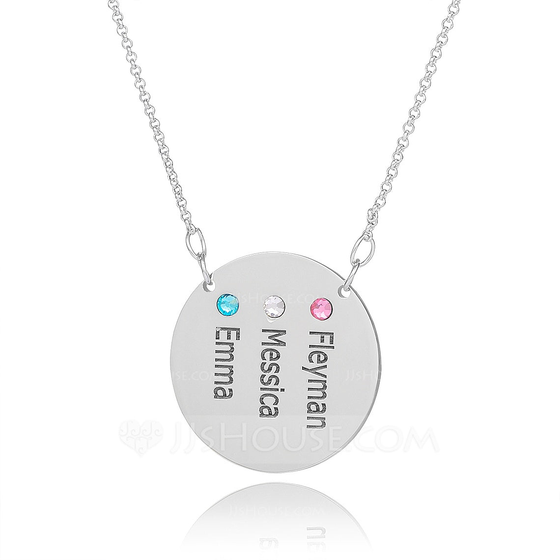 Round Engraved Necklace