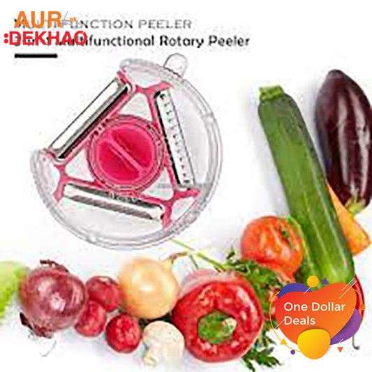 Vegetable Fruit Peeler 3 in 1 Multifunctional 360 Degree Rotary 3 Blades