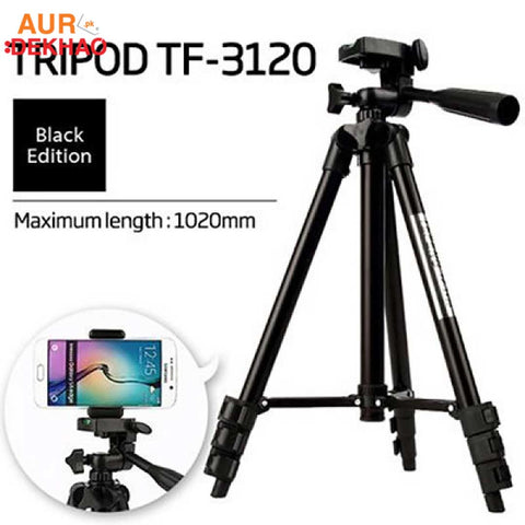 Tripod Stand 3120 Built-In Level 3-Way Head and Aluminum Legs