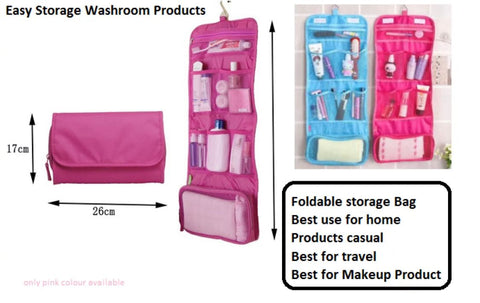 New Foldable Cosmetic & Jewellery Bag - Travel Toiletry Bag