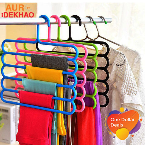 Multifunctional Hangers with 5 Layers 2 pcs