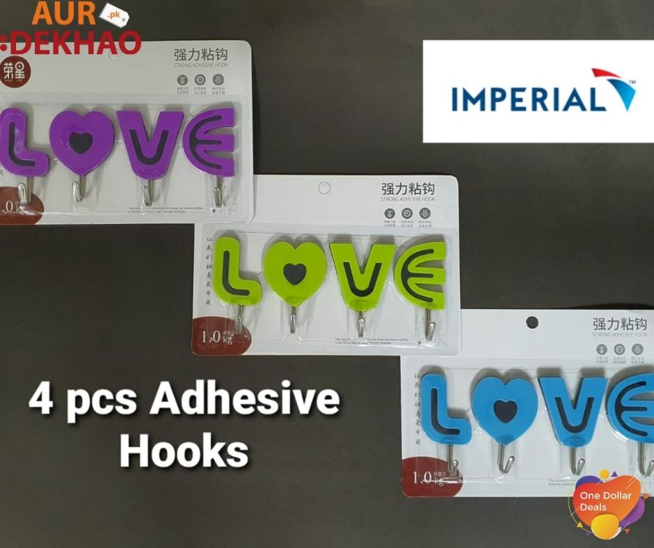 4 pcs Adhesive  Hooks AurDekhao.pk