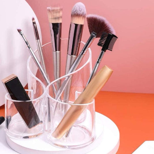 Acrylic Cosmetic Organizer Box S Shape Makeup Brush Holder