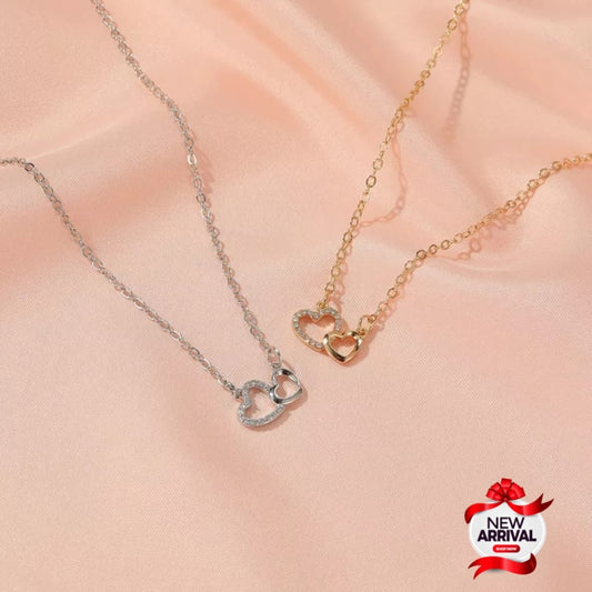 💕 Beautiful double heart pendant necklace 4 Girls 💕