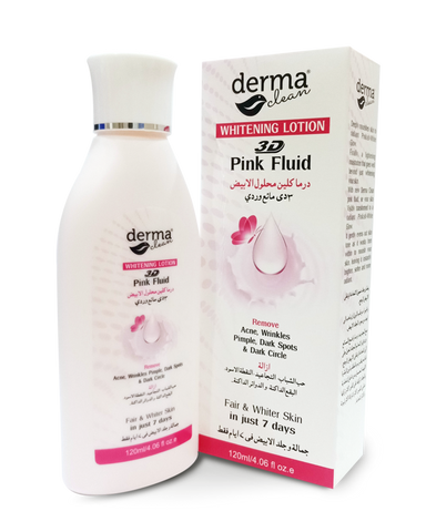 120 ml derma clean whitening lotion 3d pink fluid AurDekhao.pk