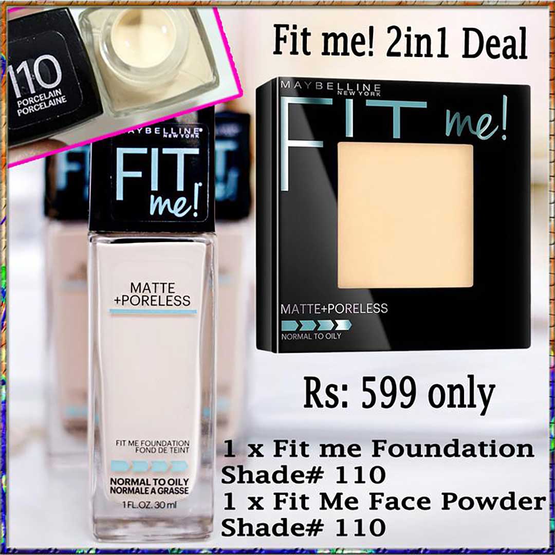 Fit me! Deal, Pore less Foundation & Face Powder original + Mayblline New York Fit me! Matte