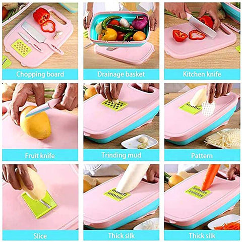 Camping Cutting Board Set with 9 Functions (Foldable)