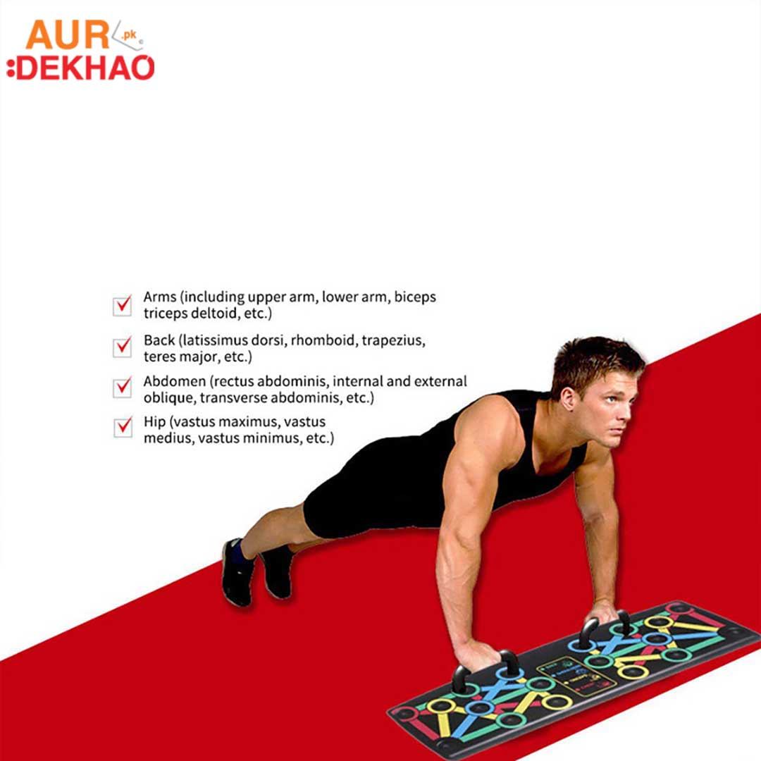 9-in-1 Multifunction Push-Up Rack for Home Workouts, Foldable Push-Up Board AurDekhao.pk