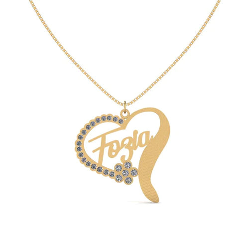 Heart Fancy Design Necklace Fozia