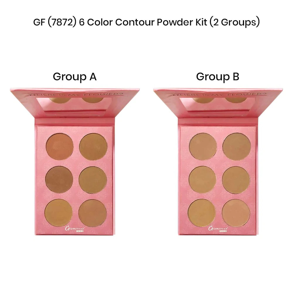 Glamorous Face 6 Color Powder Contour Kit.