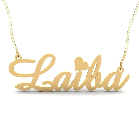 Stylish Name Necklace Laiba Style
