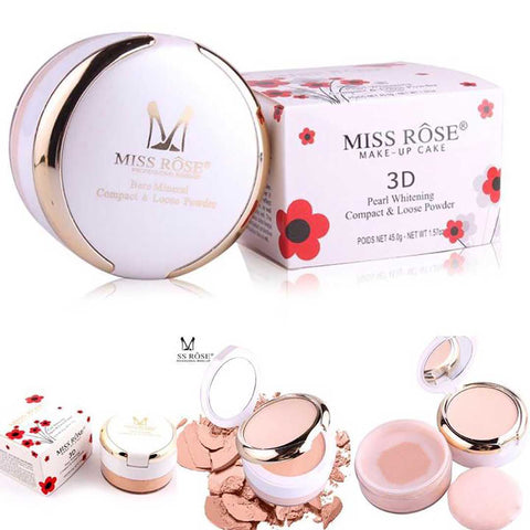 Foundation, eye shadow pallet, and compact powder by Miss Rose Deal