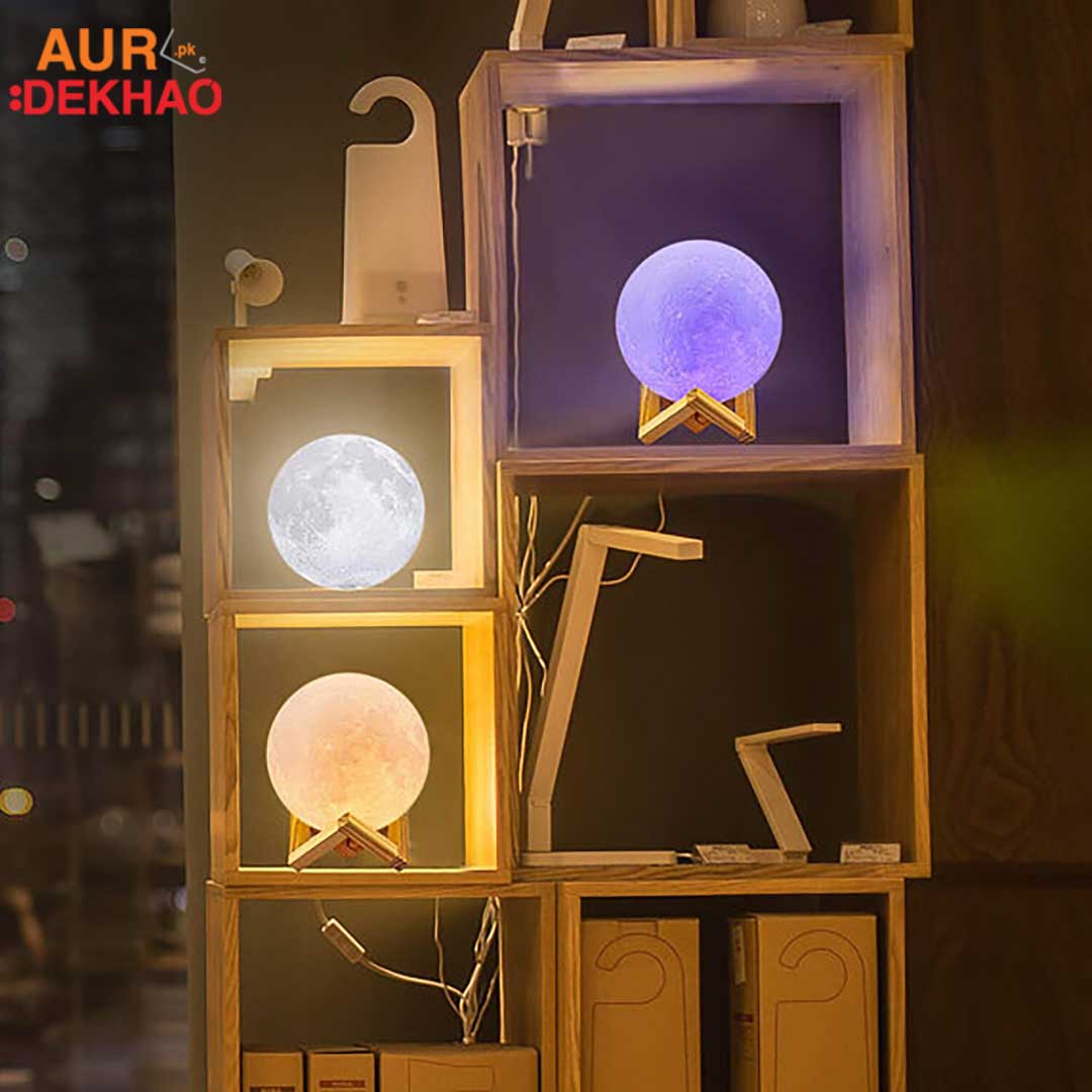 Moon Light with Stand, Remote, and Touch Control, With USB Charging