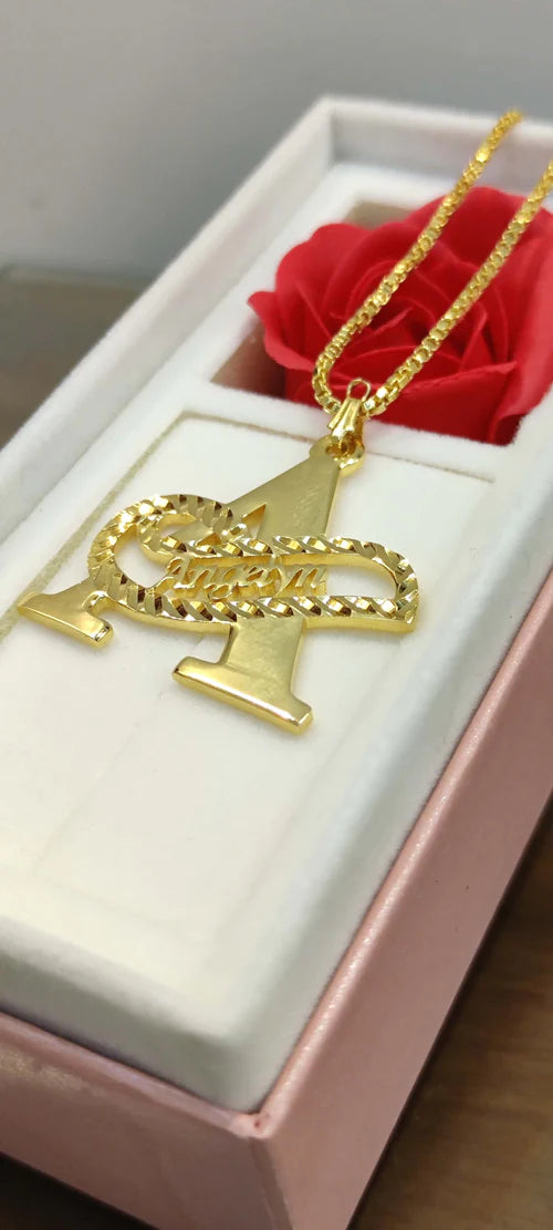 Name Necklace In Letter Love Gift