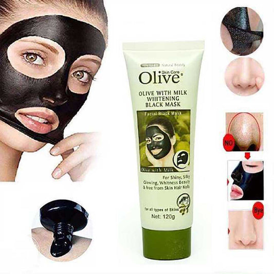 Allergy-free Olive Black Face Mask with Milk Whitening Formula AurDekhao.pk
