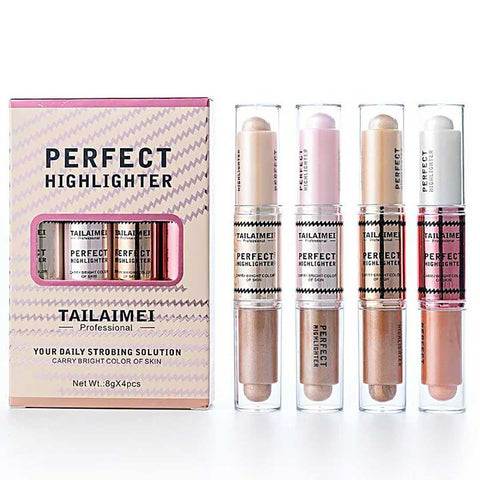 Pack of 4 New Perfect highlighter - Dual fresh Highlighter sticks with soft & creamy touch