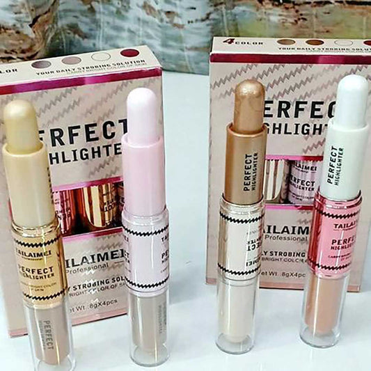 Pack of 4 New Perfect highlighter - Dual fresh Highlighter sticks with soft & creamy touch