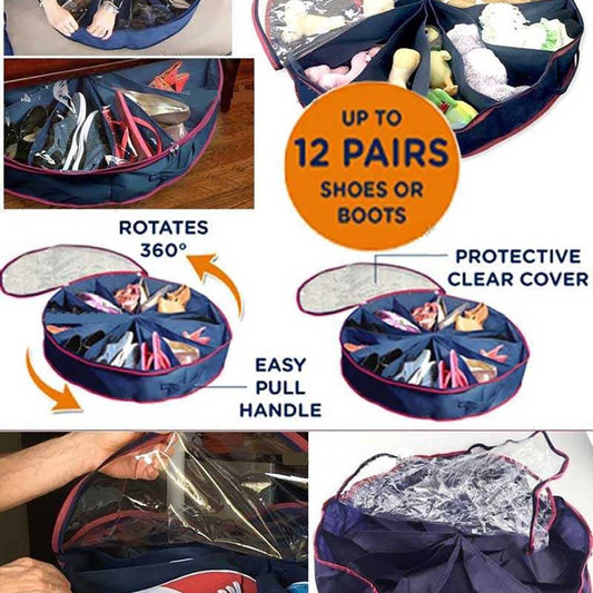 Organizer for shoes in a circle