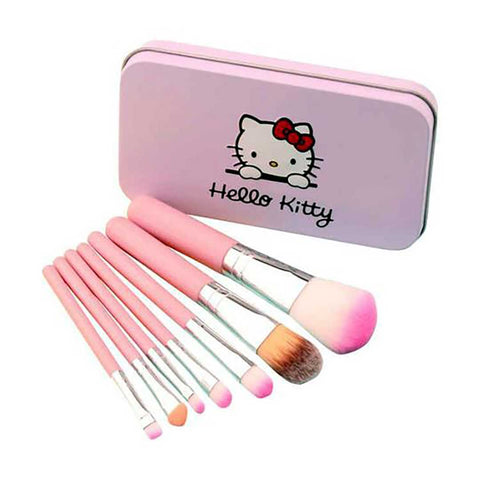 7 Hello Kitty small brush sets in a steel storage box AurDekhao.pk