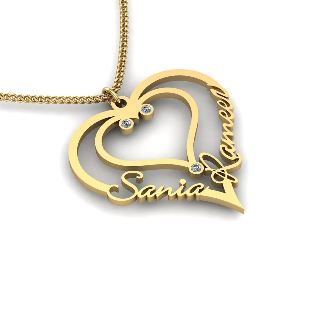 Stylish Name Necklace Sania rameez Style