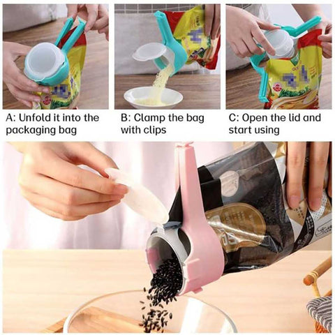 Clip to Seal Pour Food Storage Bags
