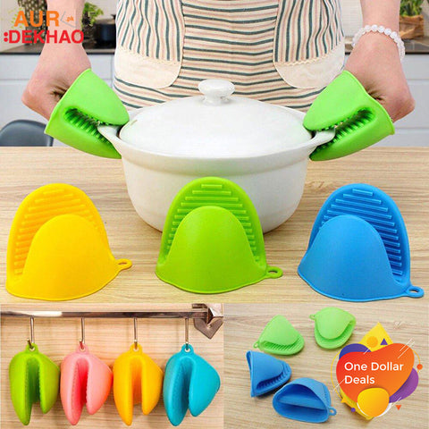 Cooking Finger Protector Silicone Hot Pot Holder (Pair)