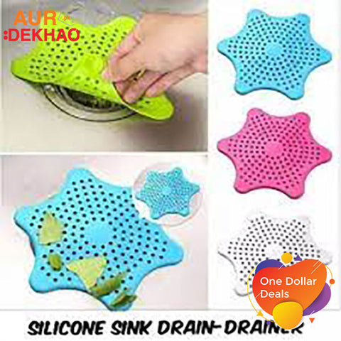 Silicone Drain Filter with a Star 2 pcs