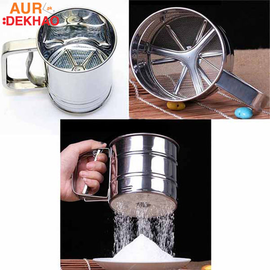 Stainless Steel-Flour Filter with Smooth Filter & handle