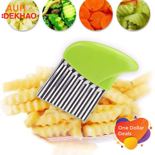 Crinkle Cutter for Vegetables, Fruit, and French Fries