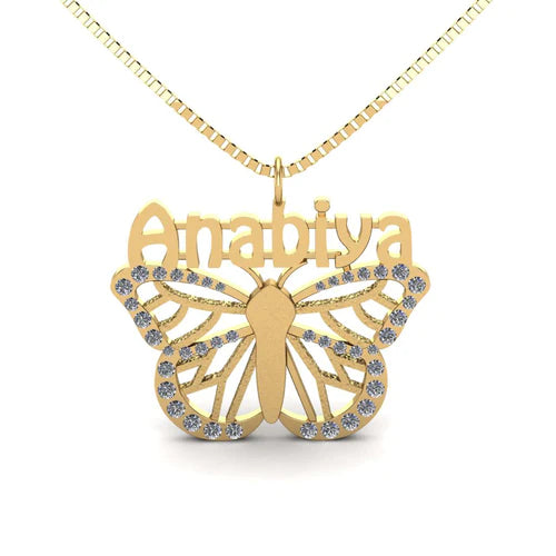 Stone Butterfly Fancy Design Necklace Anabia Style