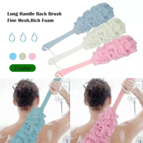 Long Handle Bath Sponge Shower Brush