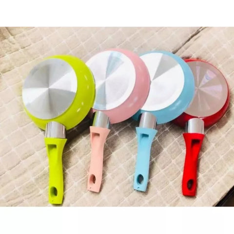 Colorful Non Stick Forged Frying Pan 16CM Marble Stone Coating and Silicone Handle