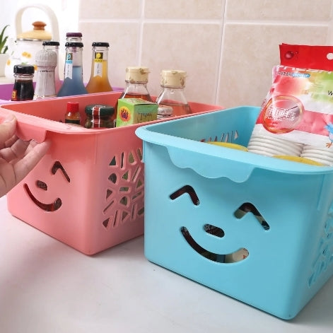 Cute Colorful Kitchen Plastic Storage Fruits & Vegetables Basket