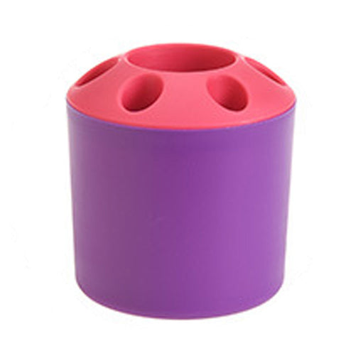 Plastic Pencil Cup for Girls Kids Durable Ceramic Desk Organizer Makeup Brush Holder