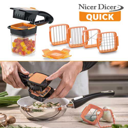 Nicer Dicer 5 in 1 Multi-Cutter Quick Food Fruit Vegetable Cutter Slicer Speedy Chopper